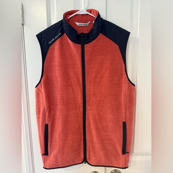 Peter Millar Fade Zip Up Fleece Vest Size L NWT - Picture 3 of 11